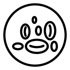 red blood cells line icon