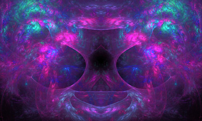 Bright neon abstract geometric illustration.