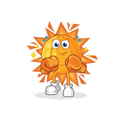 throat lozenges boxer character. cartoon mascot vector