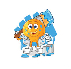 throat lozenges painter illustration. character vector