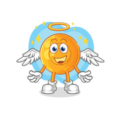 throat lozenges angel with wings vector. cartoon character