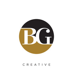 bg logo design vector icon luxury premium	