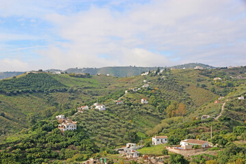 Fototapeta na wymiar Mountains of Andalucia from Frigiliana, Spain 