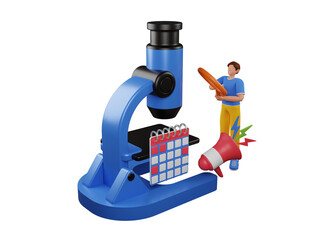 marketing research 3d Illustration