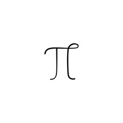 Pi Line Style Icon Design
