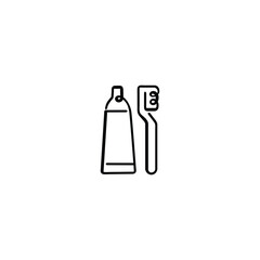 Toothbrush Line Style Icon Design