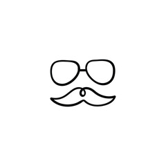 Disguise Mask Line Style Icon Design
