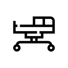 medical bed line icon