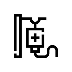 Obraz premium intravenous saline drip line icon
