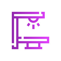 x rays gradient icon