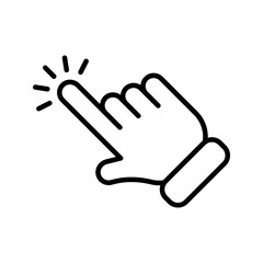 Pointer icon. Clicking finger  hand pointer sign for mobile concept and web design. vector illustration