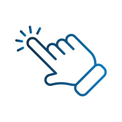 Pointer icon. Clicking finger  hand pointer sign for mobile concept and web design. vector illustration