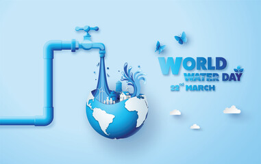 concept of ecology and world water day . - 576538936