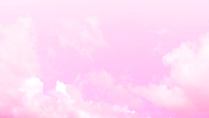 Fototapeta na wymiar Clouds and bright pink sky. soft clouds on the sky for background and postcard. Abstract and pastel color. Vector illustrator.