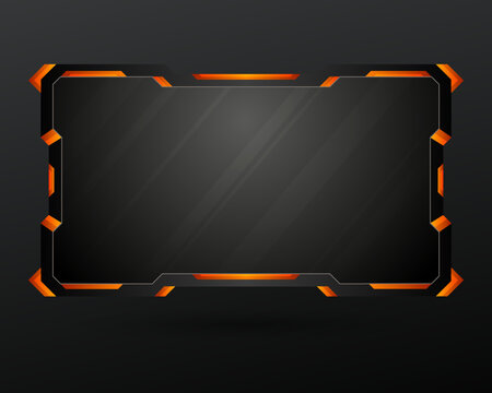 Abstract live stream overlay gui facecam screen panel template