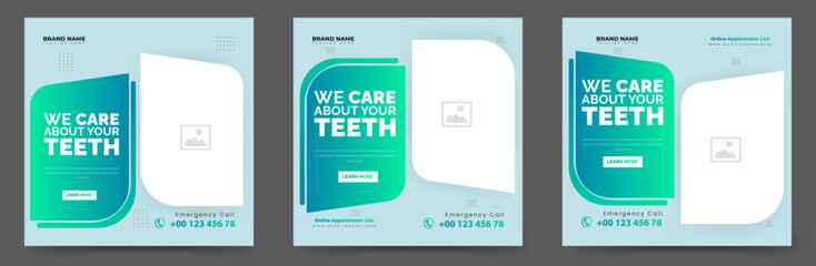 Dental social media post or dental clinic social media post web banner