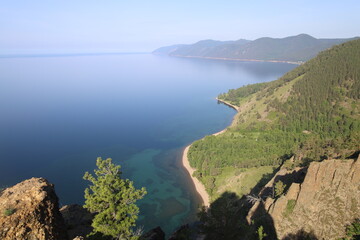 view of the Baikal from the mountain