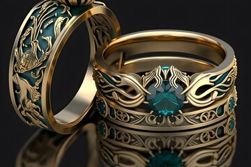 Ring sapphire created using AI Generative Technology