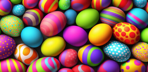 Fototapeta na wymiar Easter Eggs. Generative AI