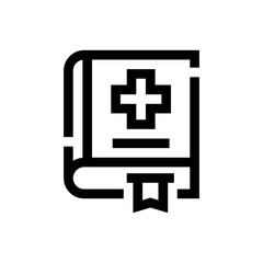 Obraz premium book line icon