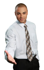 Businessman Offerin Handshake - Isolated