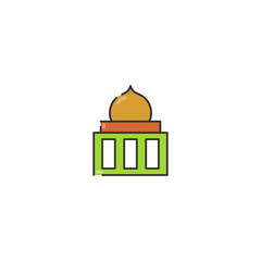 Muslim Building Icon Concept Isolated