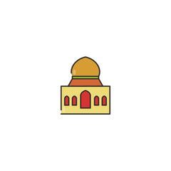 Muslim Building Icon Concept Isolated