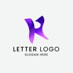 Gradient k monogram logo. Colorful k letter logo design template. Modern logo design 