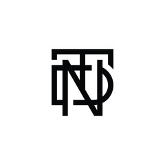 initial three letter DNT shape logo vector