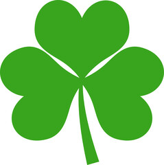 St.Patrick's Day Shamrock. Shamrock Leaf Icon. St.Patrick's Day Single Element. Clover Leaf. Shamrock Leaf Illustration. St.Patrick's Day Shamrock Isolated on White Background. Vector illustration.