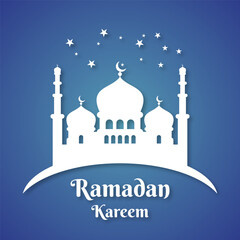 Ramadan kareem greeting card design vector illustration
