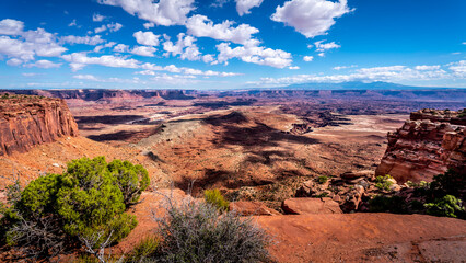 The rugged canyons viewed from the Grand View Point Overlook trail in Canyonlands National Park, Utah, United States