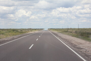 Infinite desert vanishing perspective road
