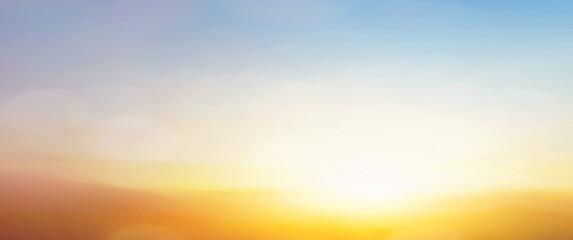 Fototapeta beautiful blue sunset sky with white clouds background obraz
