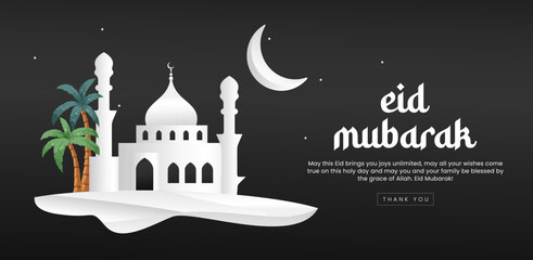 Traditional eid  festival banner template