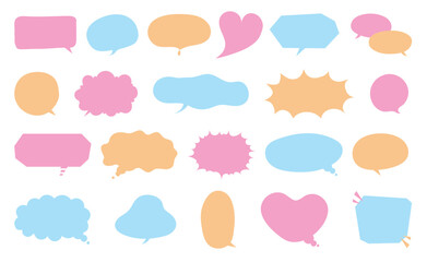  フキダシのセット（線なし）