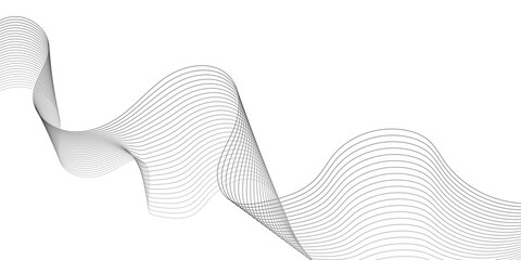 Abstract grey, white smooth element swoosh speed wave modern stream background. Abstract wave line for banner, template, wallpaper background with wave design. Vector illustration