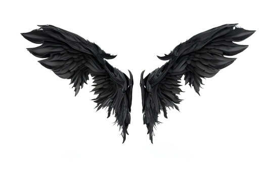 demon wings isolated on white