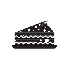 Birthday bread icon symbol,illustration design template.