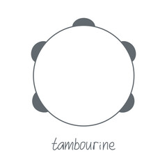 Hand drawn toy musical instruments for kids. Flat vector illustration