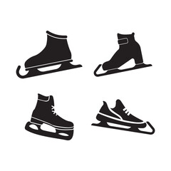 Ice skates icon symbol,illustration design template.