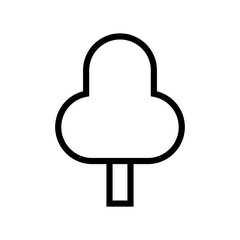 Tree line icon. Vector illustration isolated on white background.