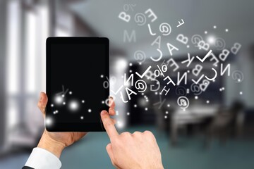 Business person using digital tablet with Technology smart  application