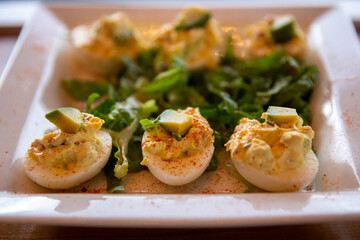 Deviled Eggs on a plate
