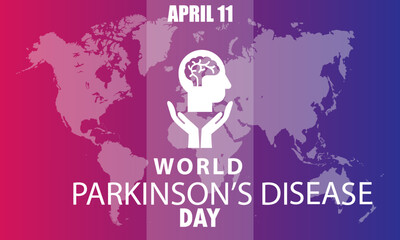 Vector illustration of World Parkinson's disease Day observed on 11th April Holiday concept. Template for background, banner, card