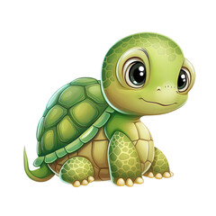 Fototapeta premium Cartoon Cute Turtle, Generated AI, Generated, AI