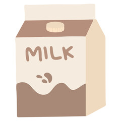 illustration of milk and chocolate