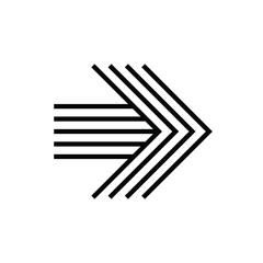 Simple linear arrow icon. Modern charts and info-graphic elements.
