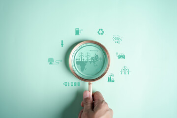 Environmental, environmental, social, and governance in sustainable and ethical business on the...