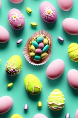 Fototapeta na wymiar Easter Eggs Candy